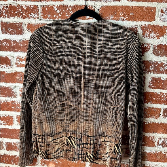 RAFAEL Black and Tan Textured Cardigan and Tank Top 2 piece set - Picture 7 of 8